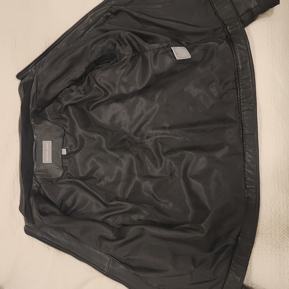 Michael Kors Large Mens Black Genuine Leather Jacket - Picture 8 of 8